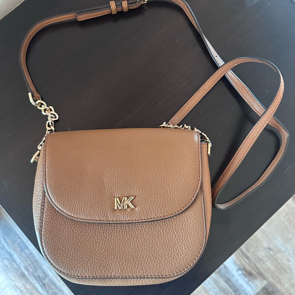 Michael Kors Tan Pebbled Leather Crossbody Bag - Picture 5 of 5